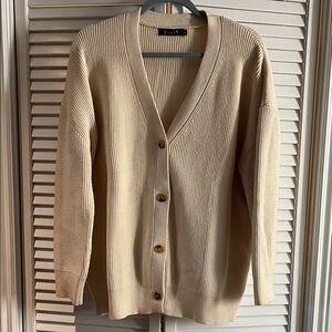 Elegant Beige Cardigan Sweater
